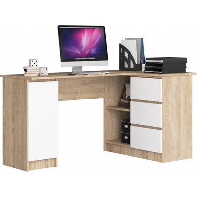 Ak Furniture B-20 rohový dub sonoma / bílý pravý
