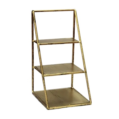 Horecano HORECANO-Квадратна стойка на три нива за мъфини 17х17х31cm GOLD (HC-93872) (0193872)