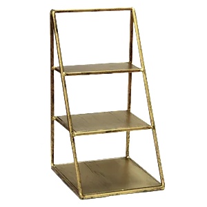 Horecano HORECANO-Квадратна стойка на три нива за мъфини 17х17х31cm GOLD (HC-93872) (0193872)