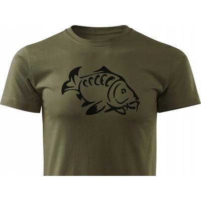 ForestMax tričko s potlačou ryby pre rybára s krátkym rukávom
