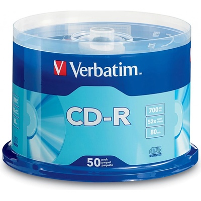 Verbatim CD-R 700MB 52x, AZO, spindle, 50ks (43351) – Sleviste.cz