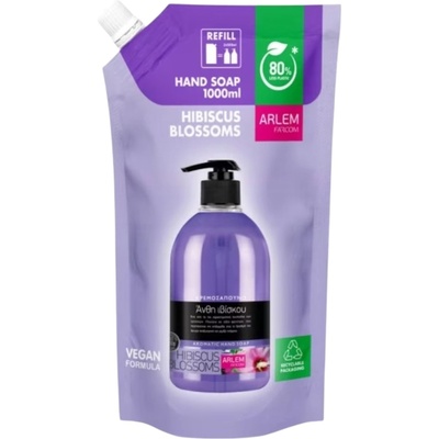 ARLEM течен сапун, Пълнител, 1000мл, Hibiscus Blossoms