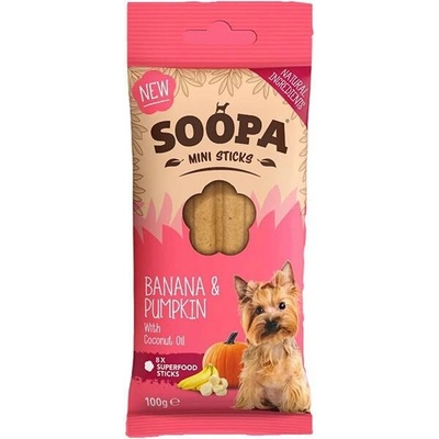 Soopa dentálne tyčinky Mini s banánom a dyňou 100 g