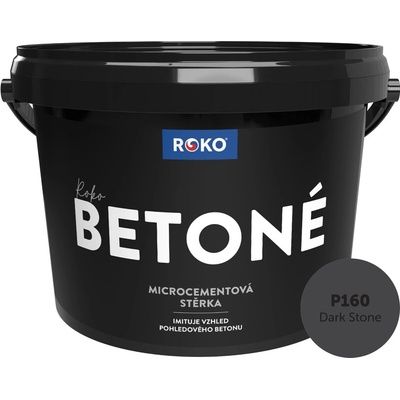 Rokospol Roko Betoné dekorativní stěrka P160 Dark Stone 7 kg