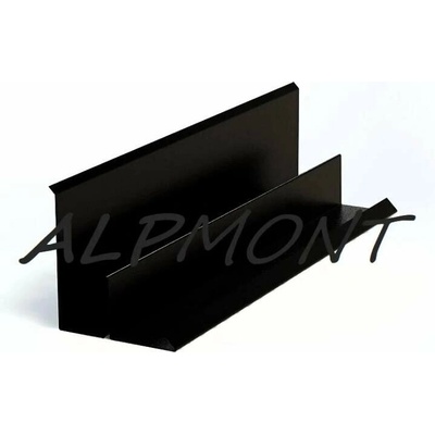 Lemování zdí r.š.450mm Hliník Al Lakovaný RAL 9005 černá dl.1m