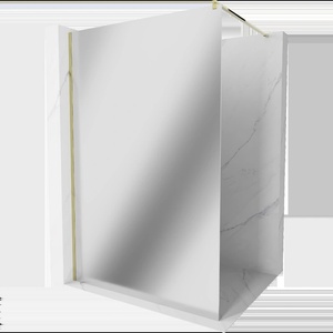 Mexen Kioto душ преграда Walk-in 110 x 200 см, огледало 8 мм, злато - 800-110-101-50-50 (800-110-101-50-50)