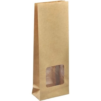 Image 1 of 12+ 6х 25 см. хартиени пликове с правоъгълно дъно и прозорец