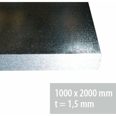 Plech pozinkovaný 1,5 mm (1×2 m) - 795257