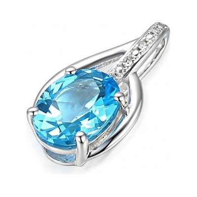 Gems Diamantový přívěsek Monroe bílé zlato s brilianty a modrým topazem 38 2 4526.1B00.0.00.HSI.603.25