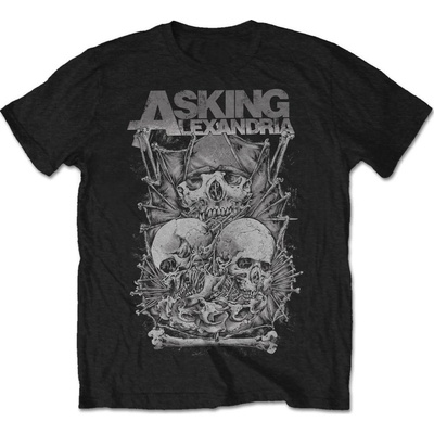 Asking Alexandria tričko Skull Stack čierna