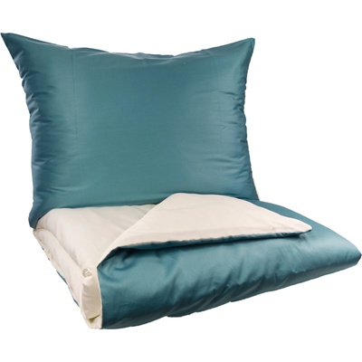 Brotex obliečky Satén UNI DUO petrol/smotanová 220x220 70x90