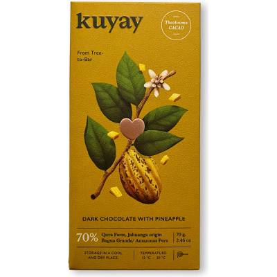 Kuyay 70% hořká čokoláda Pineapple s ananasem 70 g