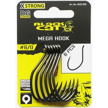 Black CAT MEGA Hook DG COATING vel.10 6 ks