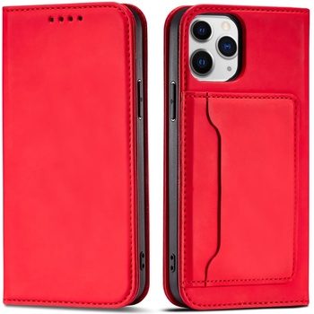 HQWear Калъф с отделение за карти Magnet Card Case за iPhone 12 Pro, червен (KXG0031261)