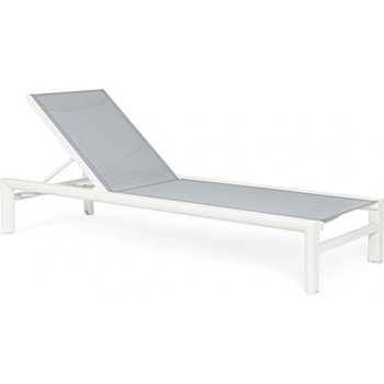 Bizzotto Skipper шезлонг YK11 бял с колела (0663180)