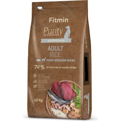 Dibaq Fitmin Purity Rice Fish & Venison - храна за кучета 12 kg
