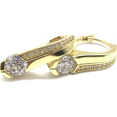 Jan Kos jewellery zlaté náušnice s bílým kamenem 59632263