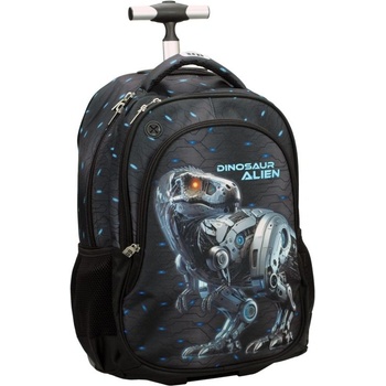 BACK ME UP Ученическа раница с колелца Back Me Up - Dinosaur Alien (357-27074)