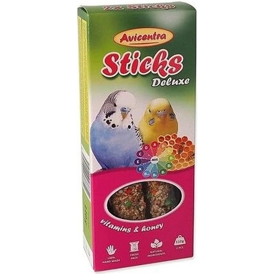 Avicentra Sticks Deluxe tyčinky pro andulky vitamíny a med 110 g