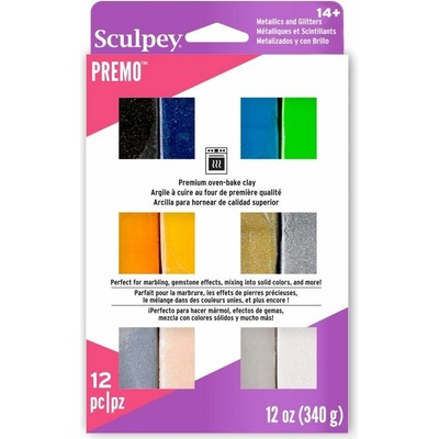 Sculpey Premo Accents sada 340 g 12 farieb