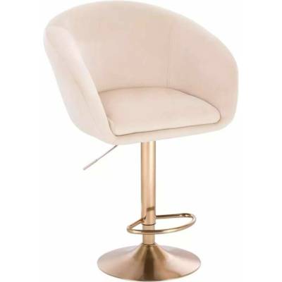 LuxuryForm Design Venice Velur na zlatom tanieri krémová