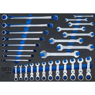 BGS Technic Očkoploché a dvojité očkové kľúče Sada 28 dielov BGS104008