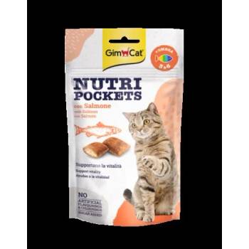 Image 1 of GimCat Nutri Pockets Хрупкави джобчета със Сьомга + Омега 3 и 6, 60gr