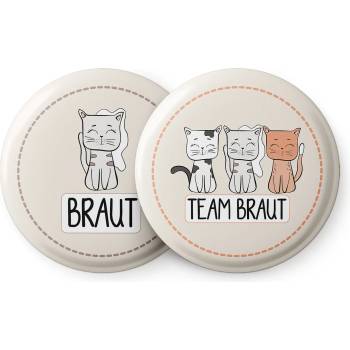 Image 1 of Spielehelden Odznaky Kätzchen na holčičí rozlučku se svobodou 12 odznaků 5, 6 cm extra velký dárek pro rozlučku se svobodou (AMZBUTA015) (AMZBUTA015)