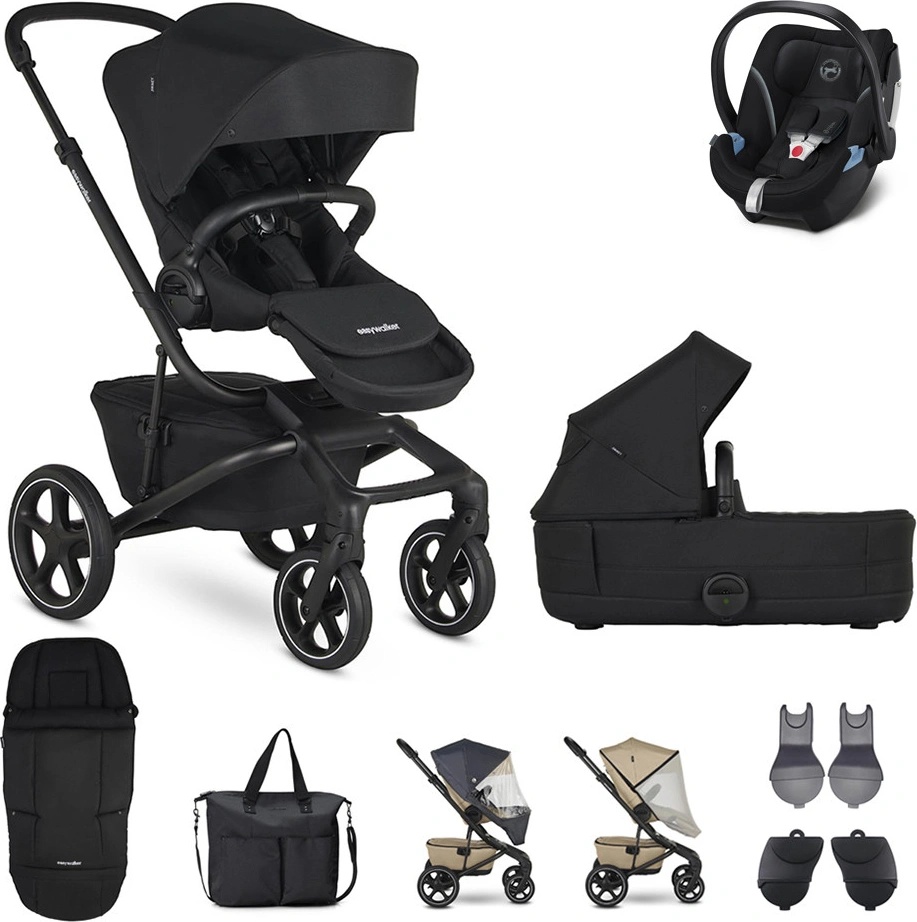 EASYWALKER Jimmey Travel Set XXL Aton 5 pepper black 2022 3v1 Cybex Aton 5 Heureka.sk