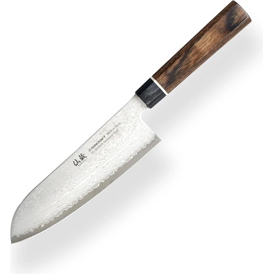 Suncraft Black Damascus nôž Santoku VG-10 16,7 cm
