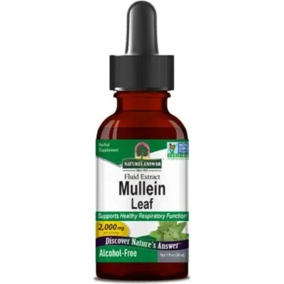 Nature's Answer Mullein Leaf Tekutý extrakt Bez alkoholu 30 ml