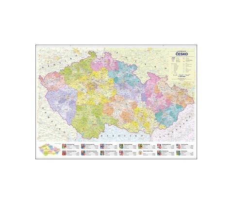 Česko administrativní mapa