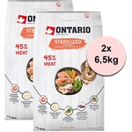 ONTARIO Cat Sterilised Salmon 2 x 6, 5 кг