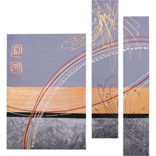 Ručně malovaný obraz Dalmart abstrakce na plátně 100x110cm třídílný
