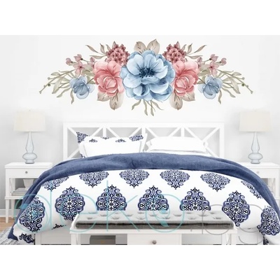 Букет цветя - стикер с ефект на акварелна рисунка (3193)