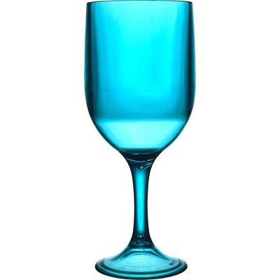Modrý sklenička na víno Intesi Sky z odolného plastu proti poškrábání vhodná do myčky 340 ml