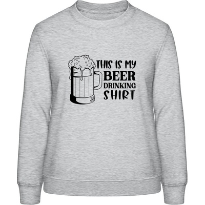 AWDis Sweat mikina Toto je moje Pivní Tričko Šedivá šedá