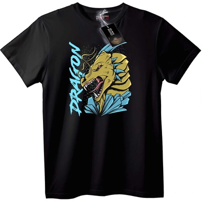 NOONEBRAND Тениска Графика с Дракон - XS, Black