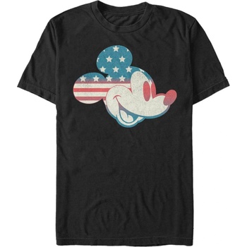 ZOOT. Fan Черна мъжка тениска Дисни Мики Американски флаг Пълнеж ZOOT. Fan | Cheren | МЪЖЕ | L
