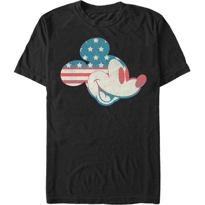 ZOOT. Fan Черна мъжка тениска Дисни Мики Американски флаг Пълнеж ZOOT. Fan | Cheren | МЪЖЕ | L