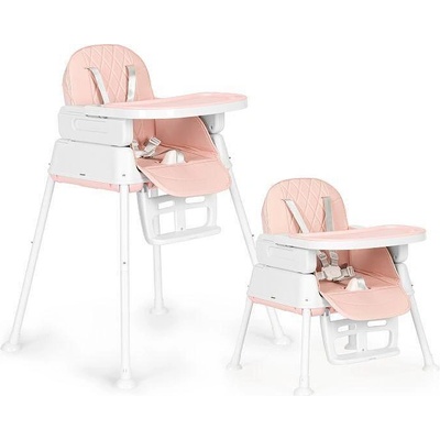 ECOTOYS Сгъваем детски стол за хранене 3 в 1 ecotoys (ha-009 pink)