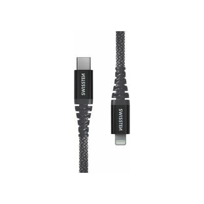 Swissten 71544010 antracitový Kevlar USB-C/Lightning, 1,5m