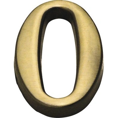 Domové číslo "0" bronz česaný 5 cm