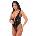 Rimba Latex Play Body with Zipper Black S