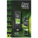 Dove Men+ Care Extra Fresh sprchový gél 250 ml + antiperspirant deospray 150 ml + 2v1 šampon na vlasy 250 ml darčeková sada