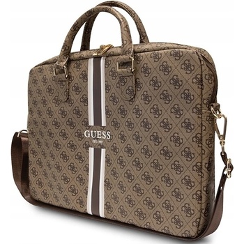 Guess PU 4G Printed Stripes Computer Bag 15/16" Brown GUCB15P4RPSW