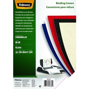 Fellowes Заден лист FELLOWES Chromolux A/4 250 гланц синьо 100/бр. 5378203 (5378203)