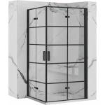 Rea Квадратна душ кабина с плъзгащи се врати Rea Molier 100x100 черна (5902557357369+5902557357369)