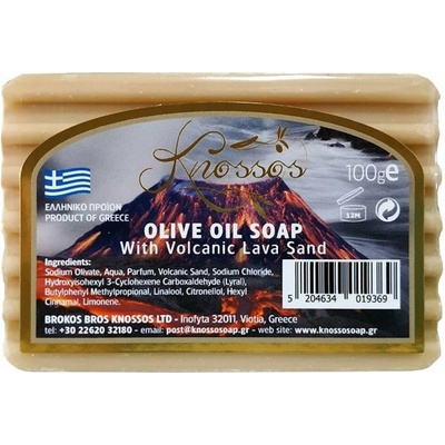 Knossos prírodné olivové mydlo s vulkanickým lávovým pieskom 100 g