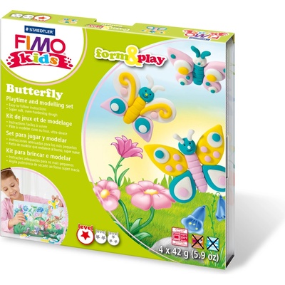 FIMO Комплект глина Staedtler Fimo Kids, 4x42g, Butterfly (23850-А-BUTTERFLY)